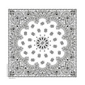 Domestic White Paisley Bandanna